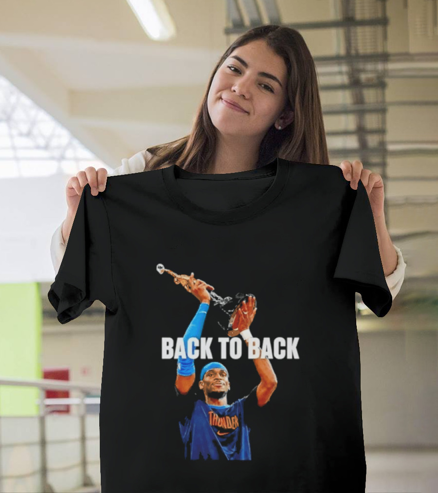 Shai Gilgeous Alexander OKC Thunder Basketball Back To Back T-Shirt