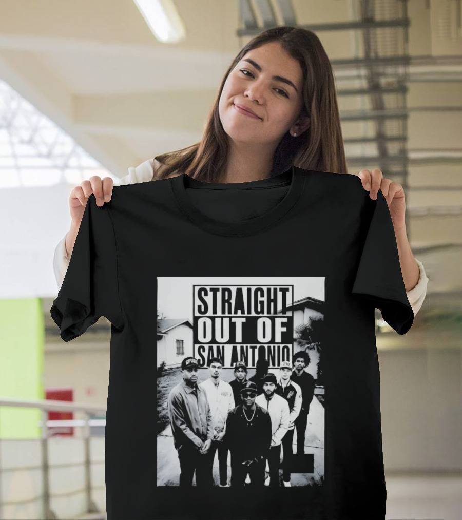 Straight Out Of San Antonio Spurs Team Players T-Shirt