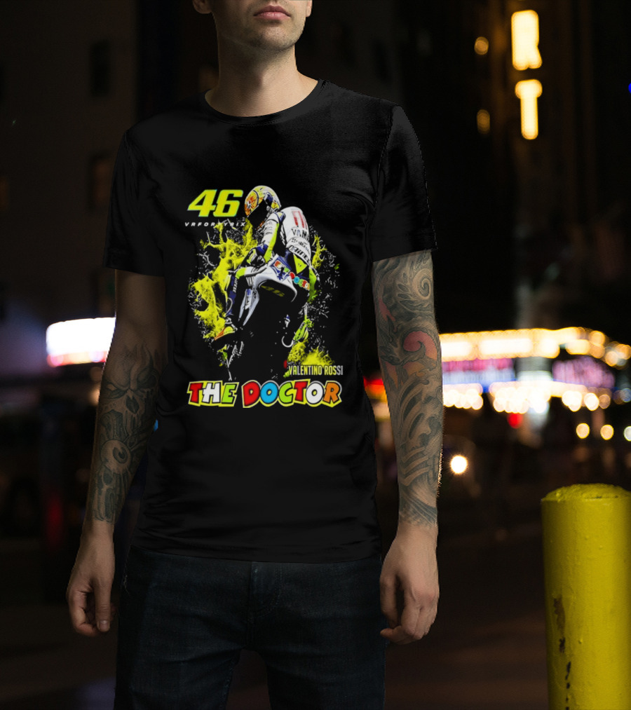 Valentino Rossi 46 VR46 The Doctor Motorcycle Racing T-Shirt