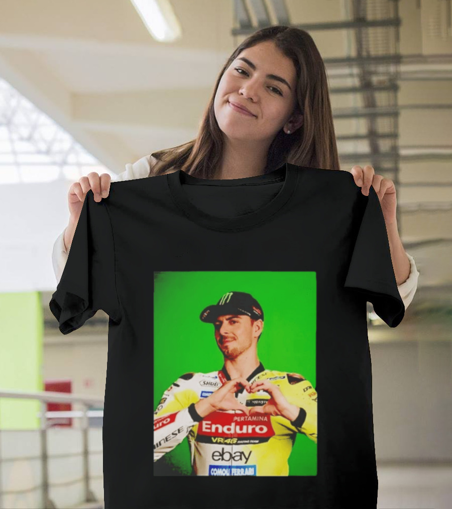 Valentino Rossi Motogp Legend Heart Sign VR46 Enduro Racing Yellow T-Shirt