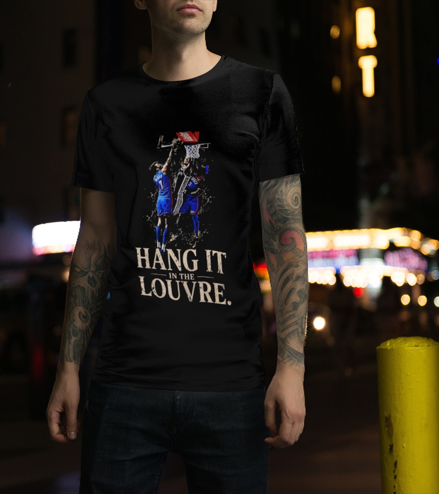 Victor Wembanyama Wemby Rising Above Chet And SGA Hang It In The Louvre T-Shirt