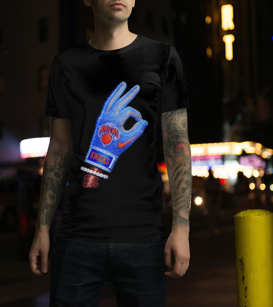 Drake Iceman New York Knicks Hand Glove Basketball T-Shirt
