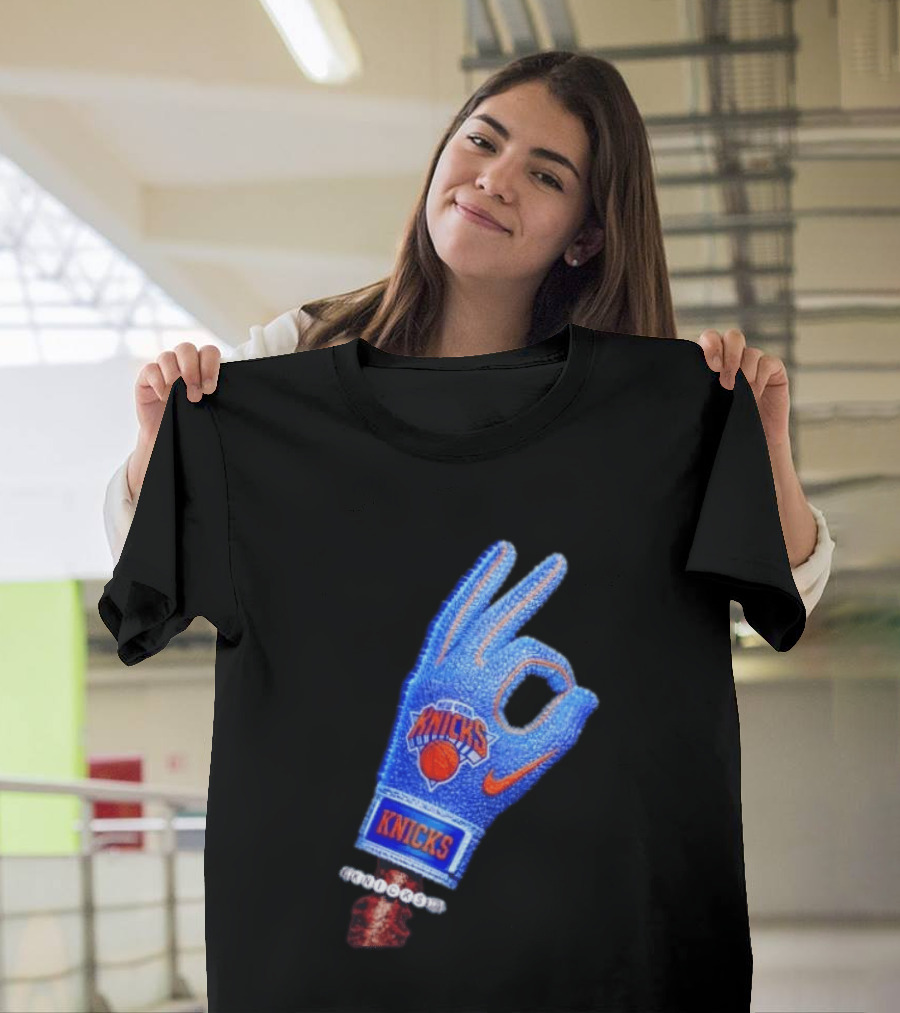 Drake Iceman New York Knicks Hand Glove Basketball T-Shirt