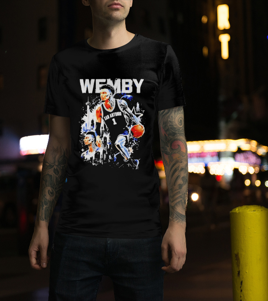 Wemby Half Alien Victor Wembanyama San Antonio Spurs Basketball Player T-Shirt