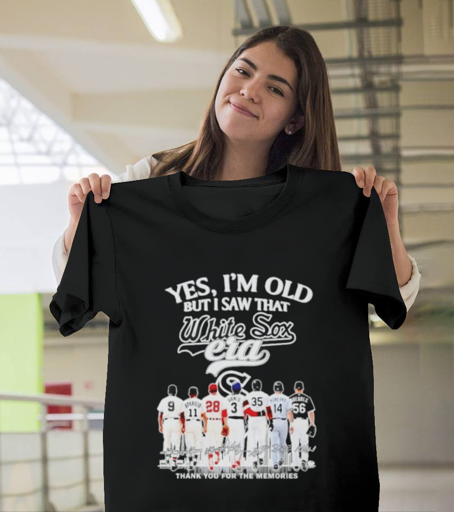 Yes I'm Old But I Saw That White Sox Era Players Skyline T-Shirt