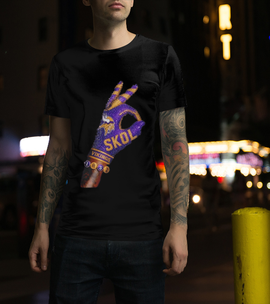 Minnesota Vikings Skol Isaiah Rodgers Iceman Glove T-Shirt