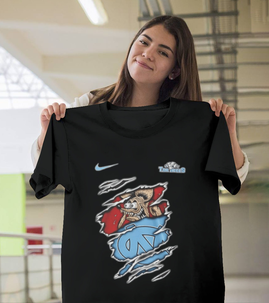 Nike North Carolina Tar Heels NCAA Rat Fink Built To Not To Bow Blue White T-Shirt