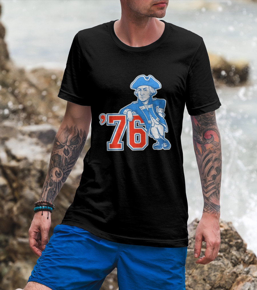George Washington Bicentennial 1776 1976 Retro Style Patriot T-Shirt