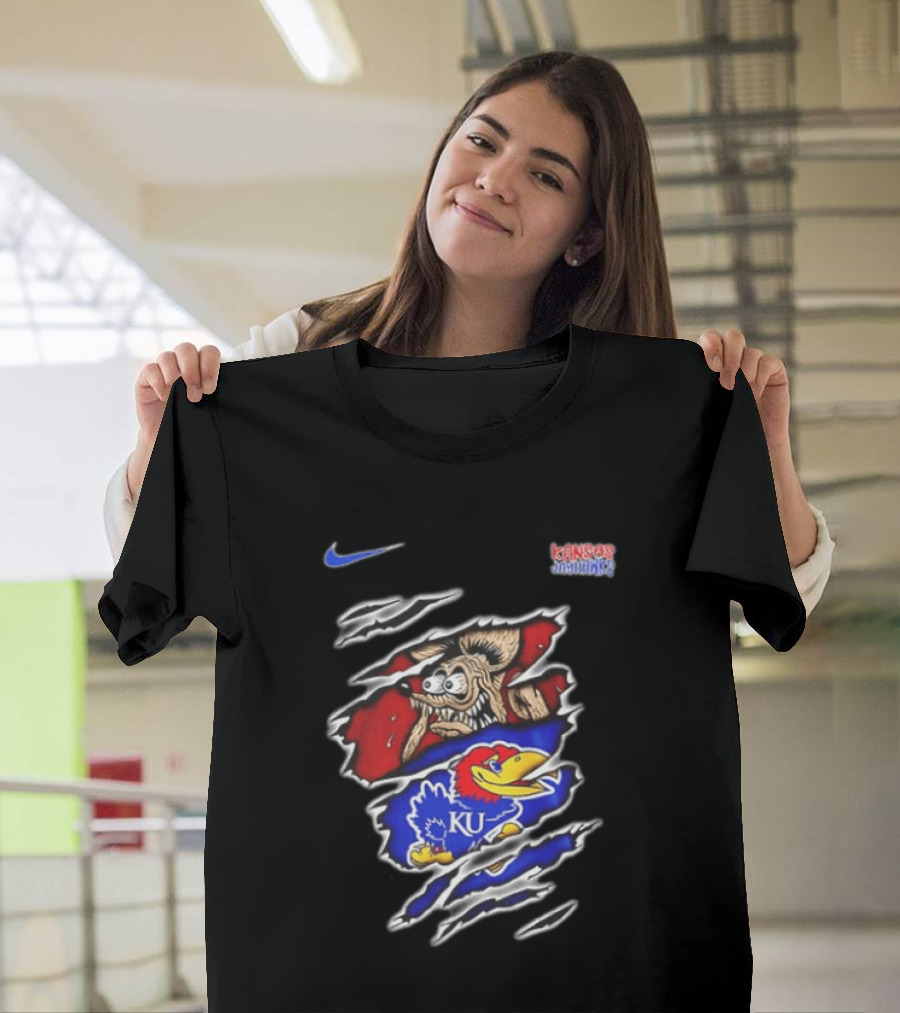 Kansas Jayhawks NCAA Nike Rat Fink Built To Not Bow KU Jayhawk T-Shirt