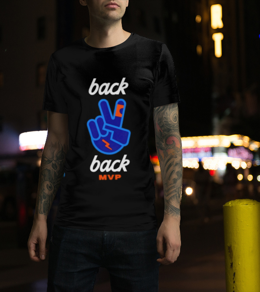Oklahoma City Thunder Shai Gilgeous Back 2 Back MVP T-Shirt
