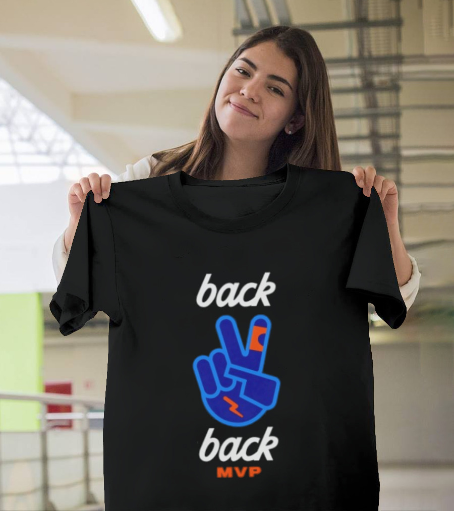 Oklahoma City Thunder Shai Gilgeous Back 2 Back MVP T-Shirt