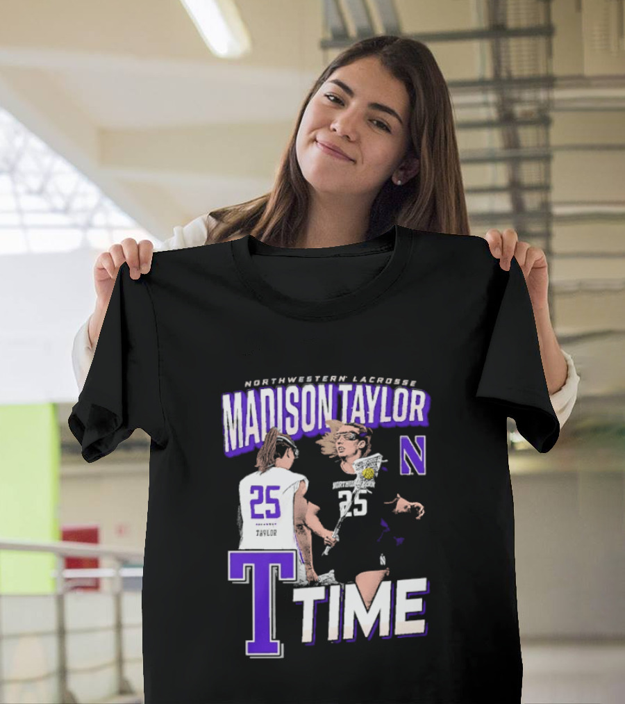 Northwestern Lacrosse Madison Taylor 25 Time T-Shirt