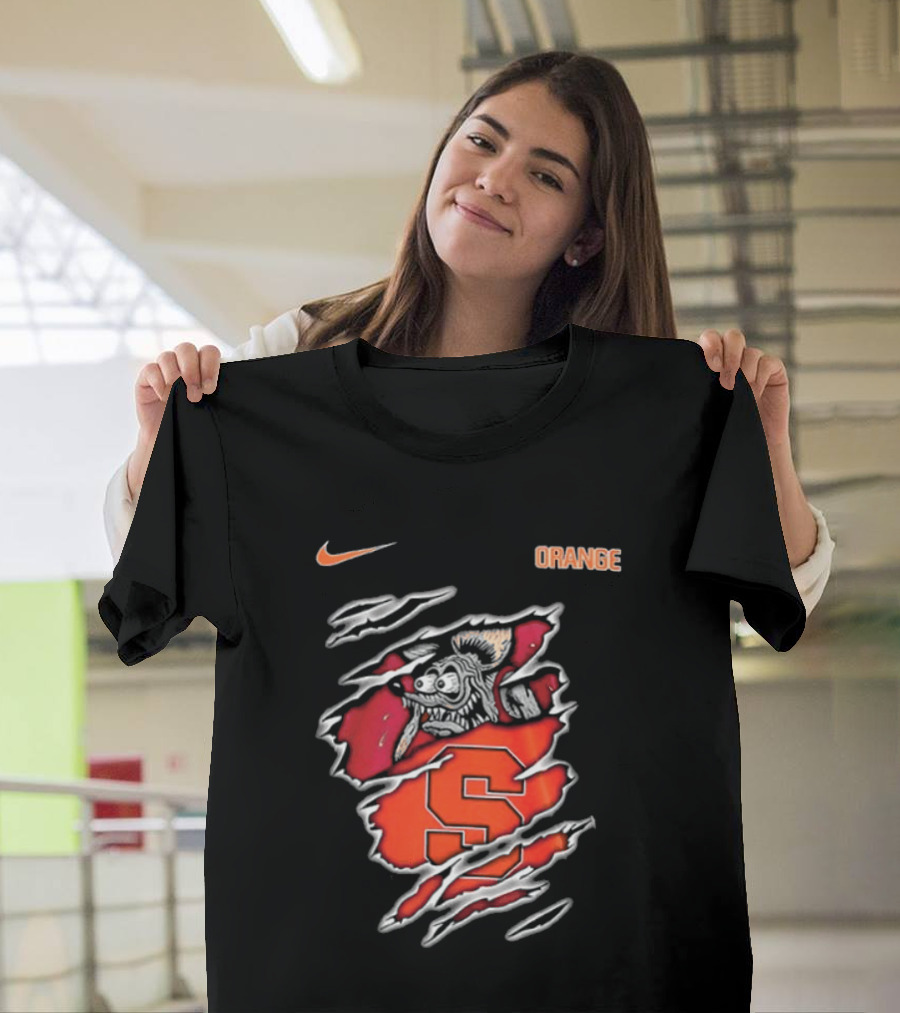 Nike Syracuse Orange S Logo Rat Fink Built To Not Bow T-Shirt