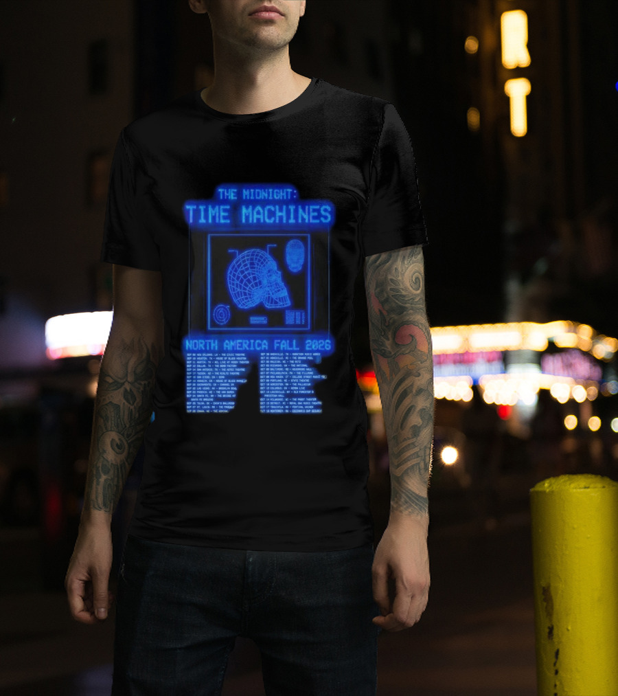 The Midnight Time Machines Tour Dates North America Fall 2026 T-Shirt