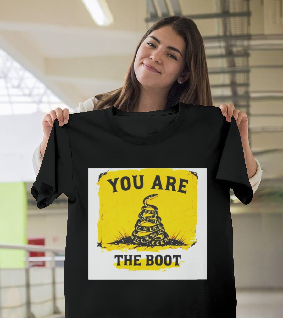 You Are The Boot ICE Gadsden Snake Yellow T-Shirt