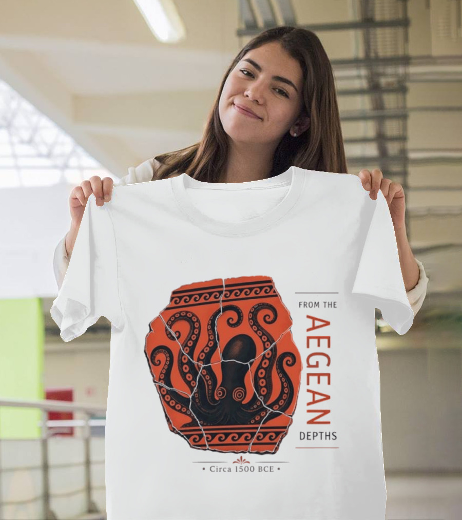 Ancient Aegean Octopus From The Aegean Depths Circa 1500 BCE T-Shirt
