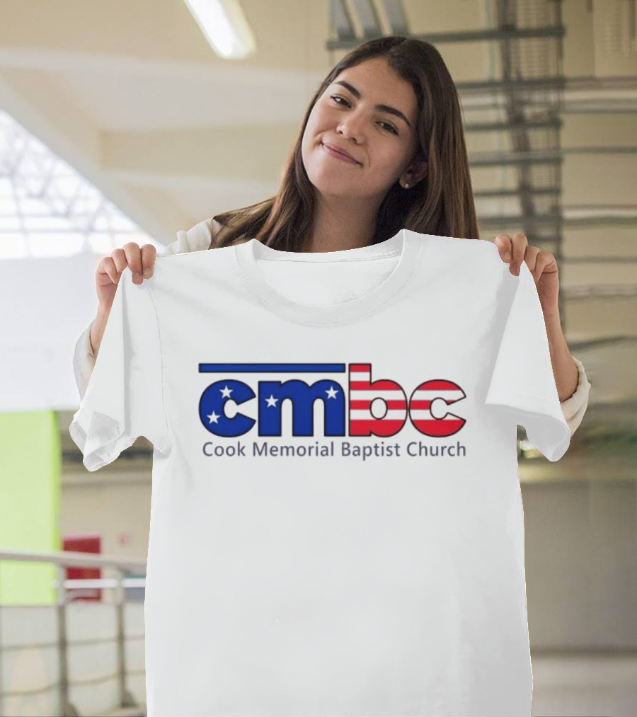 CMBC Cook Memorial Baptist Church Stars And Stripes US Flag T-Shirt