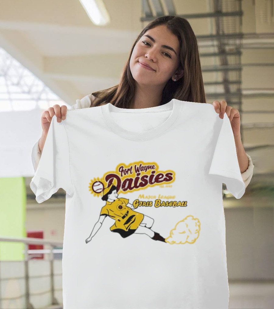 Fort Wayne Daisies Major League Girls Baseball Est 1943 Vintage Style Sportswear T-Shirt