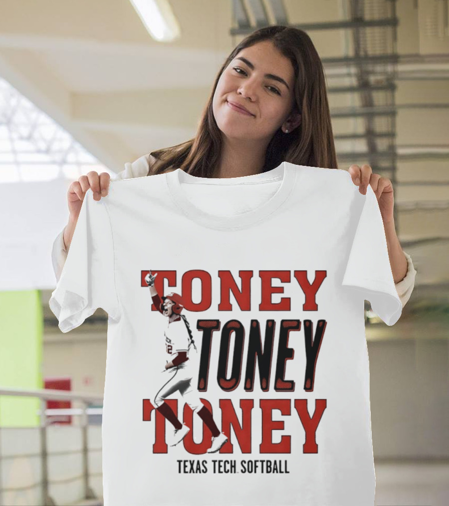 Toney Texas Tech Softball Player Victory Pose T-Shirt
