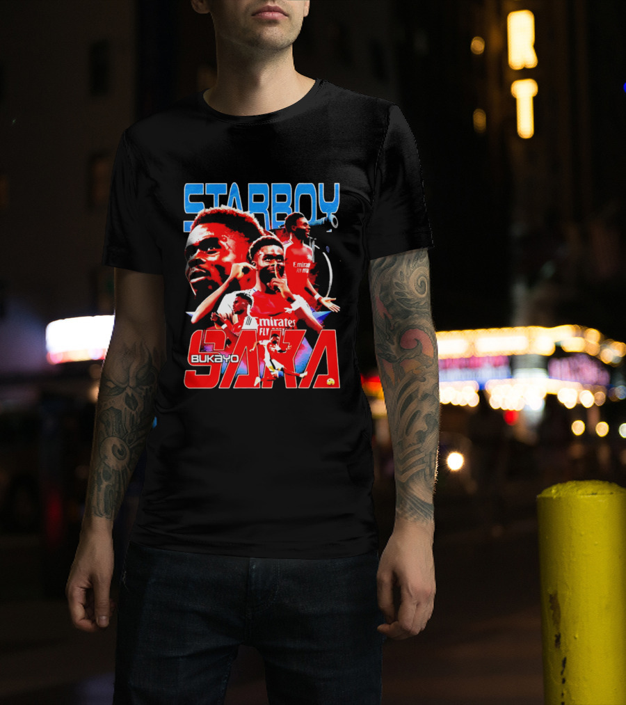 Starboy Bukayo Saka Arsenal Emirates Fly Player T-Shirt