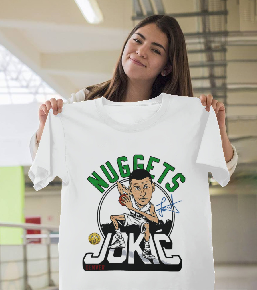 Nuggets Denver Jokic Basketball Caricature T-Shirt