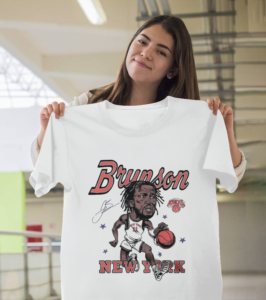Brunson New York Knicks Basketball Caricature 2026 T-Shirt
