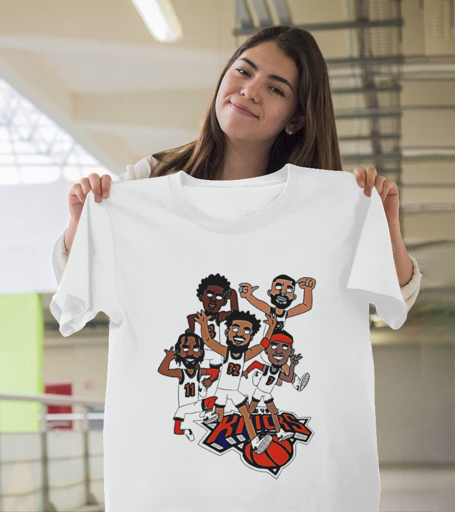 Premiun New York Knicks Future Champs 2026 NBA Cartoon Players T-Shirt