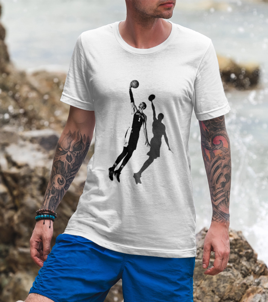 Premiun Wemby And The Nuns Spurs Basketball Iconic Dunk T-Shirt