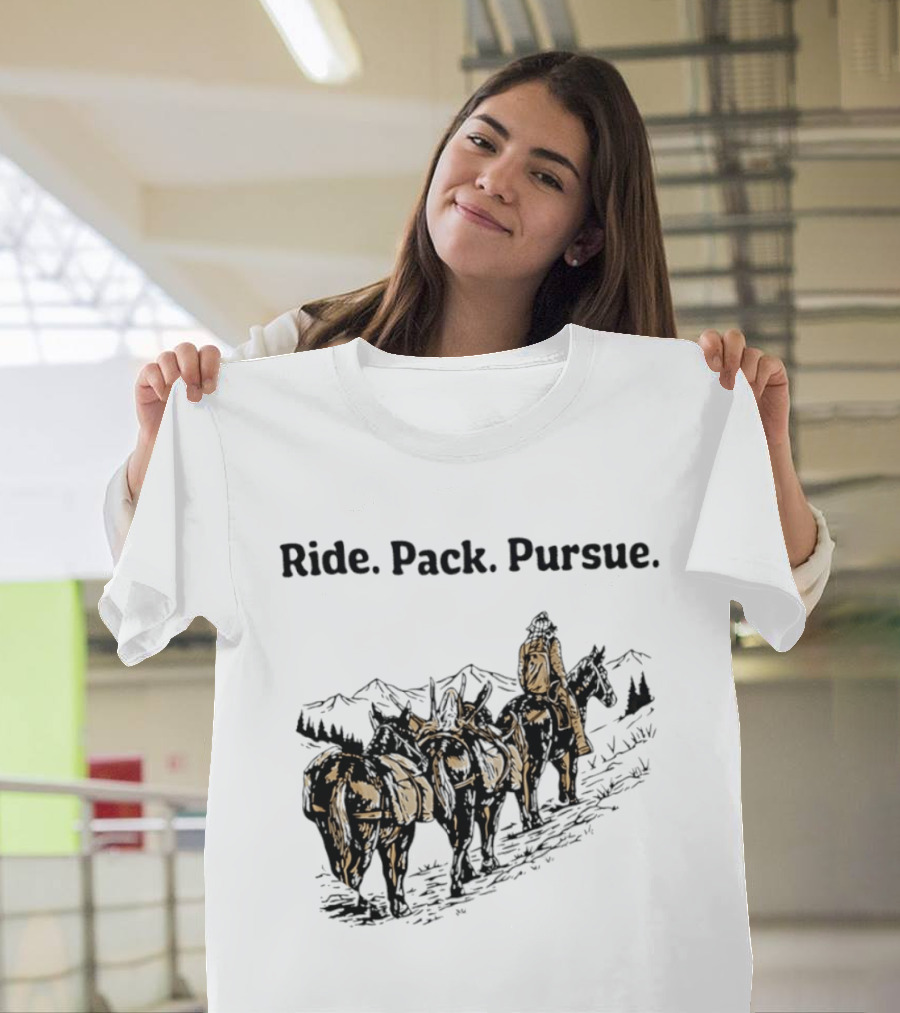 Mountain Wilderness Backcountry Ride Pack Pursue Mules Expedition Journey T-Shirt
