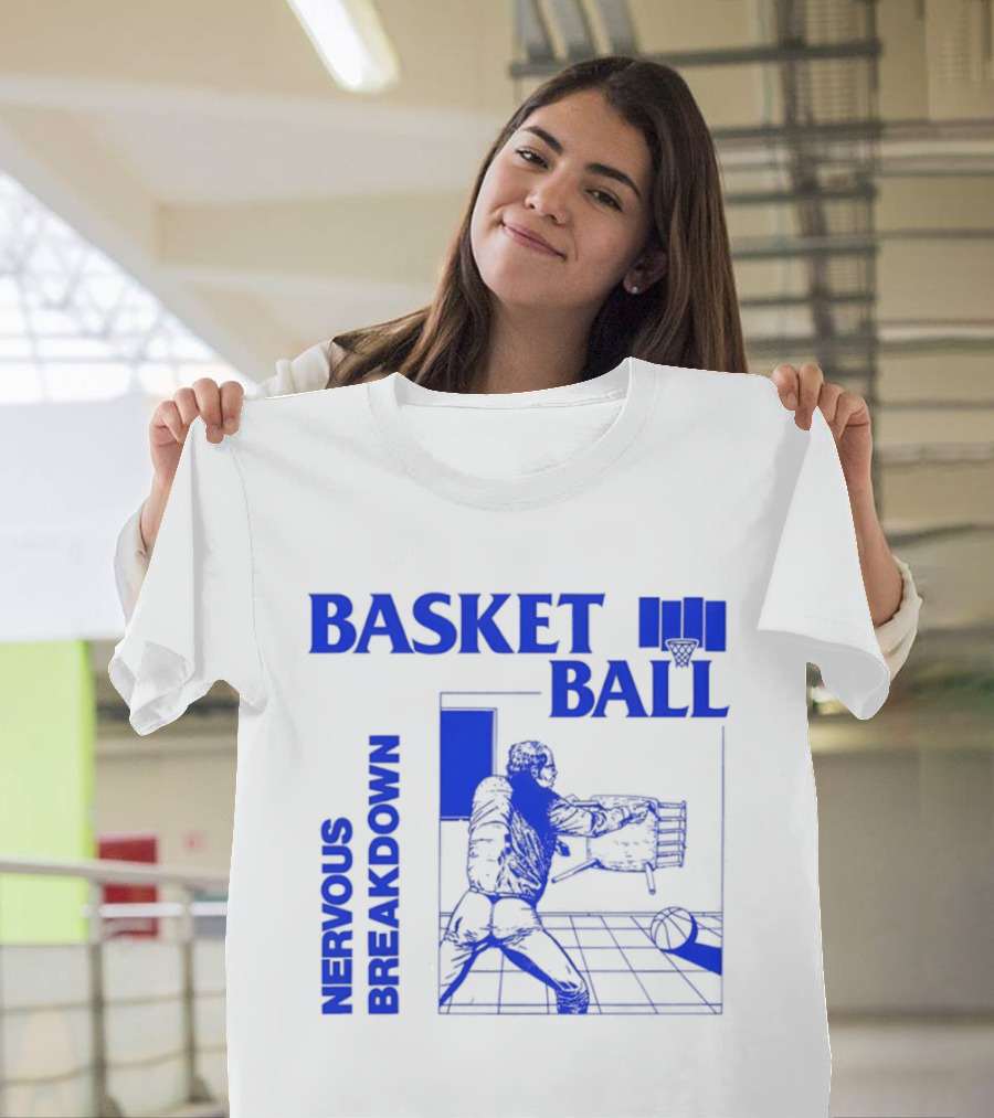 Basketball Nervous Breakdown Game Room Scene T-Shirt