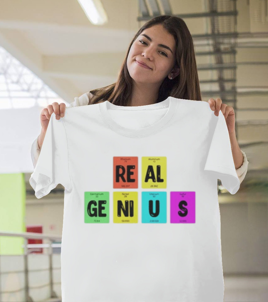 Periodic Table Elements Rhenium Aluminum Germanium Nickel Uranium Sulfur T-Shirt