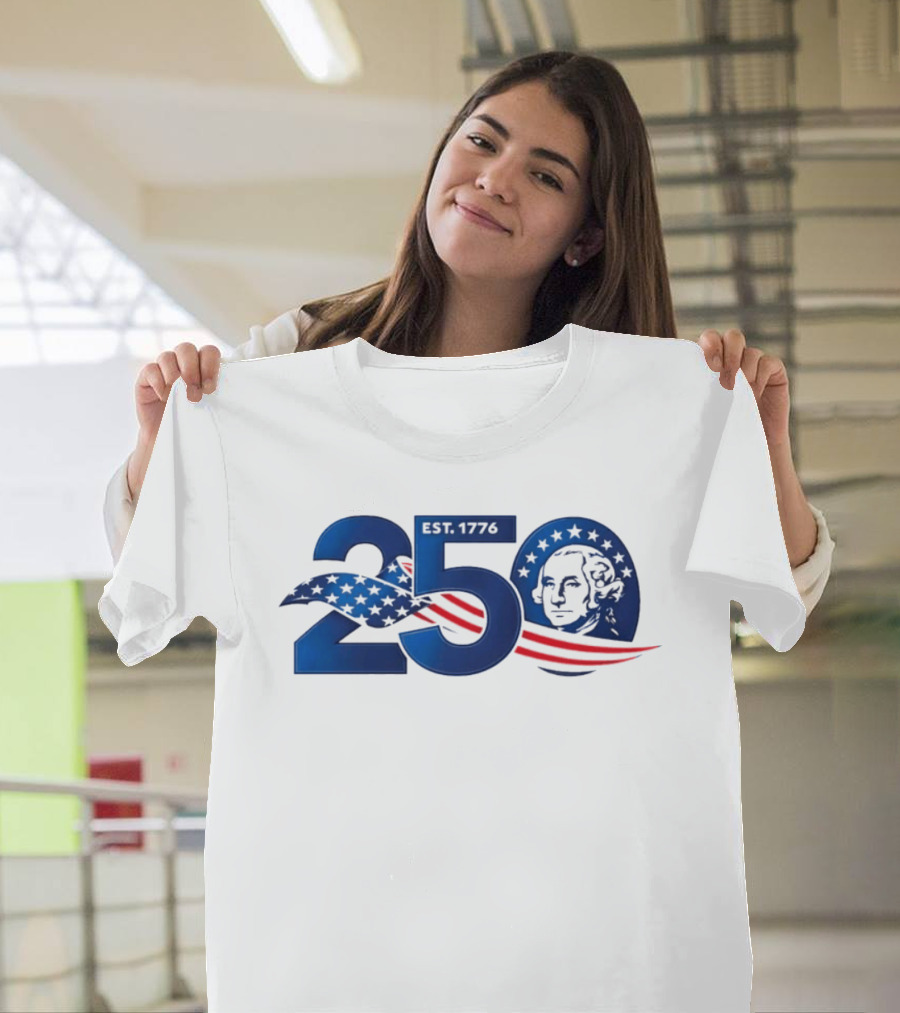 George Washington 250th Anniversary EST 1776 USA Patriot T-Shirt