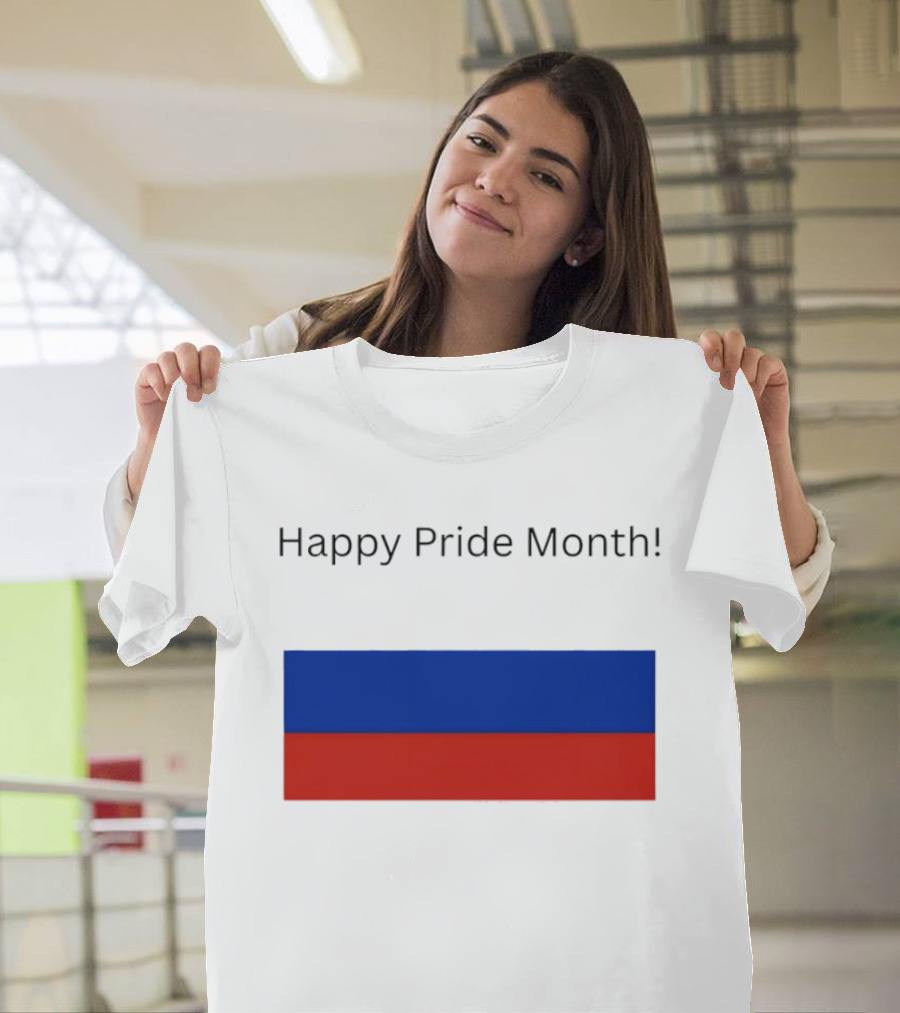Happy Pride Month Celebration Russia Flag T-Shirt