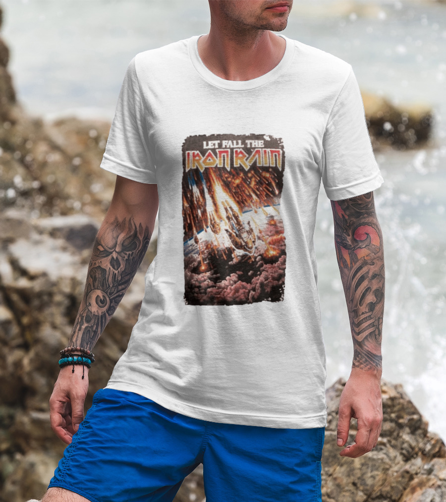 Let Fall The Iron Rain Outer Space Meteor Invasion Explosion T-Shirt