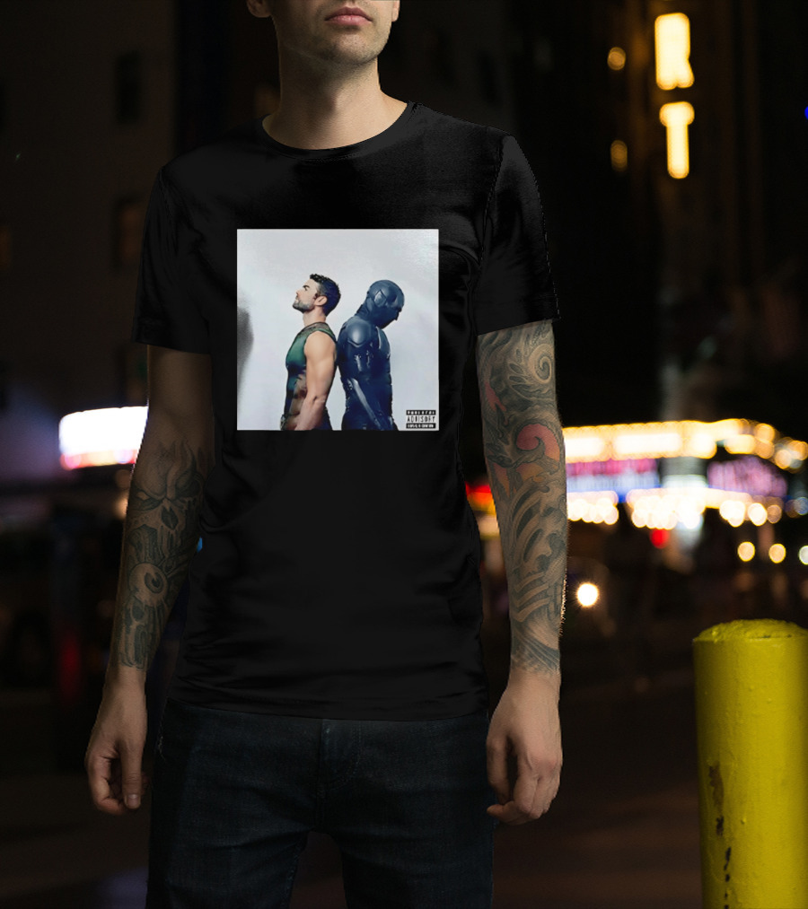 The Deep And Black Noir The Boys Parental Advisory Iconic Character Duo T-Shirt
