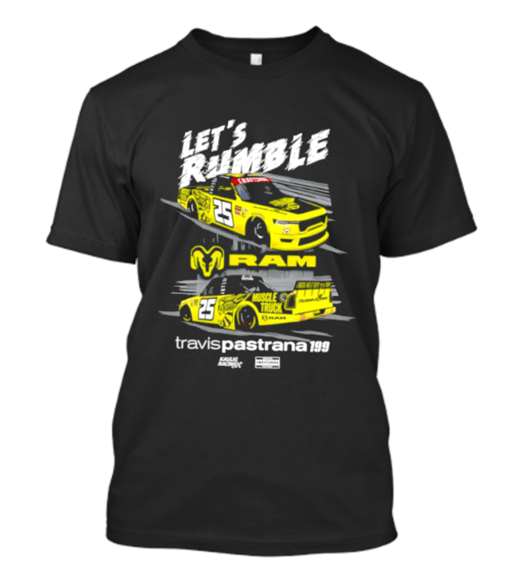 Let's Rumble RAM Travis Pastrana 25 Muscle Truck Racing T-Shirt