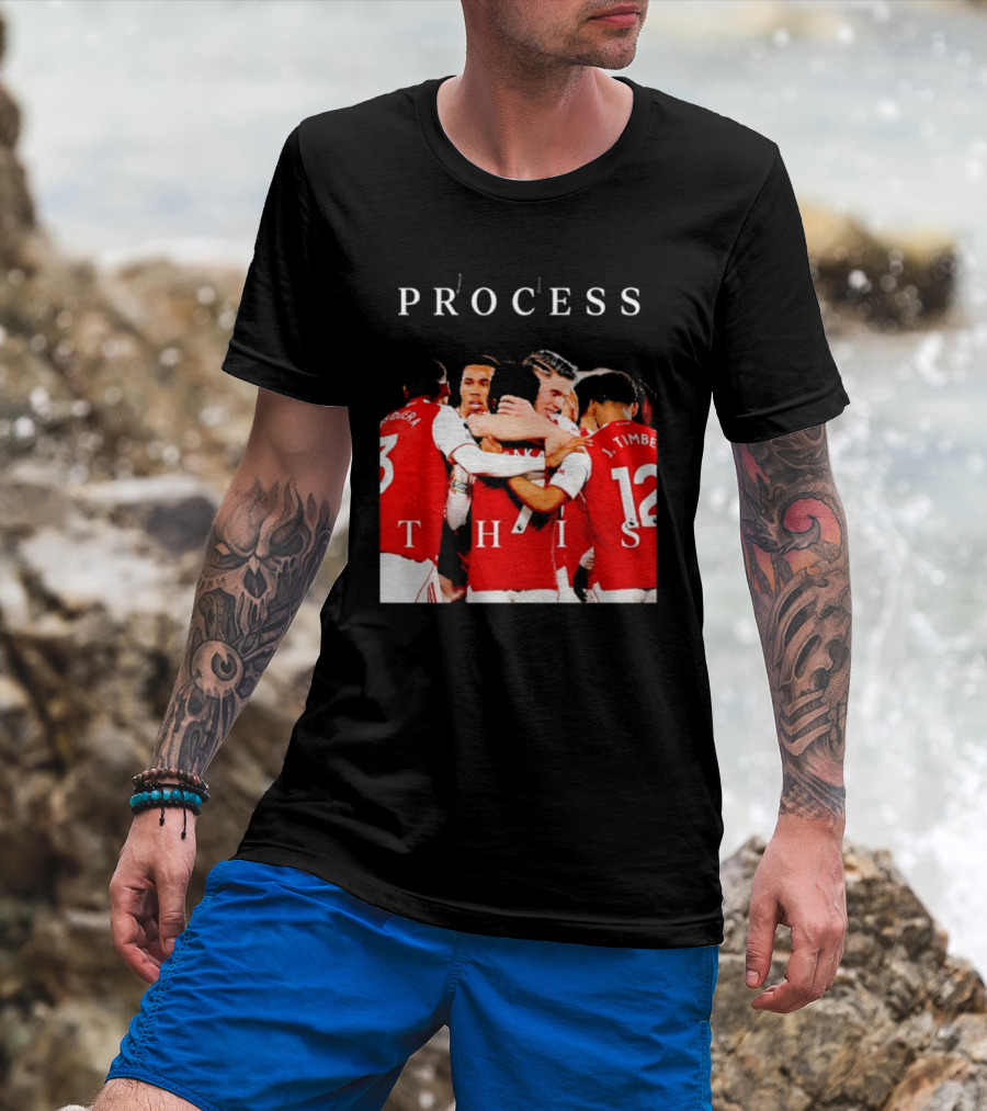 Arsenal FC Process This Team Celebration T-Shirt