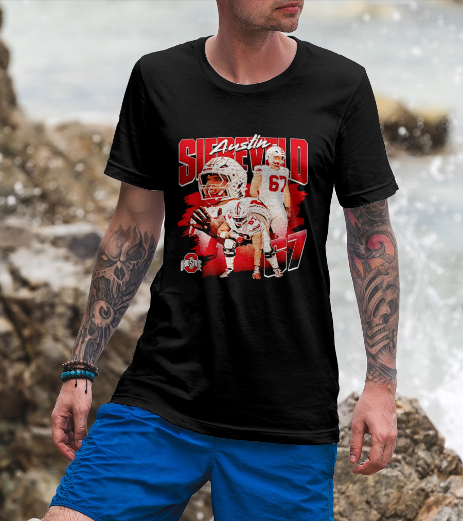 Austin Siereveld 67 Ohio State Buckeyes Football Player T-Shirt