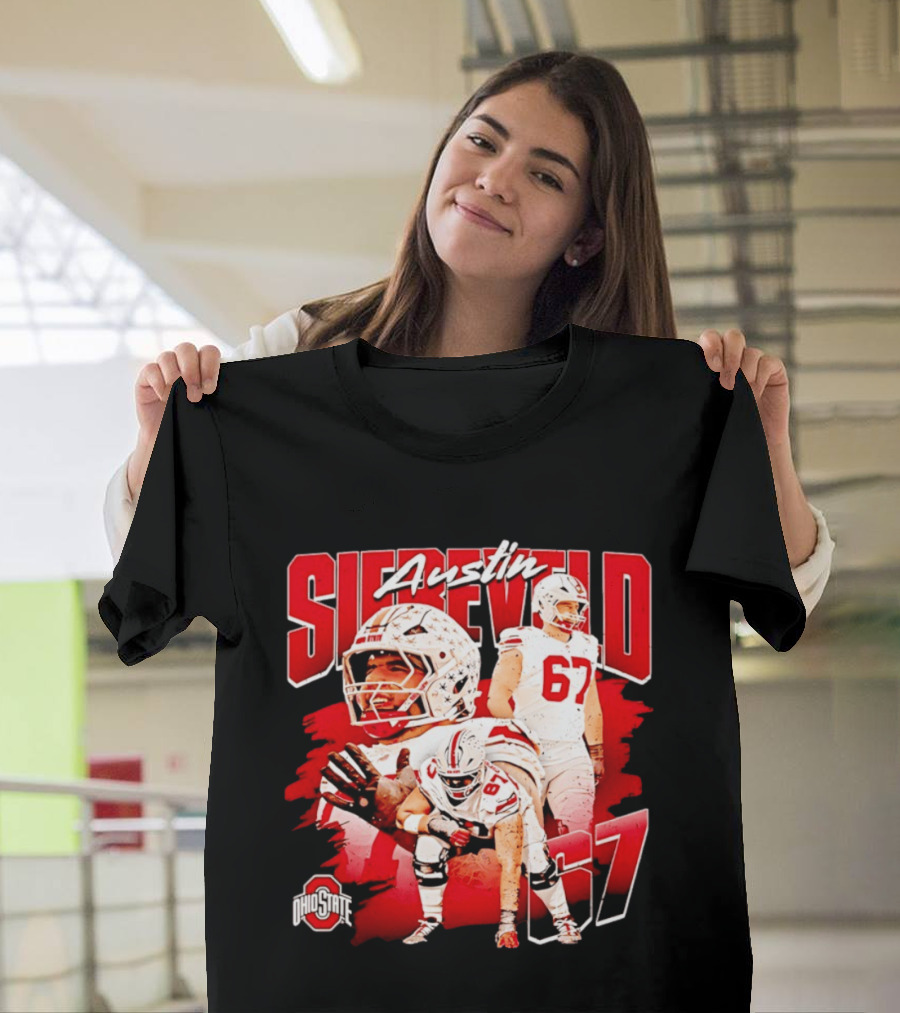 Austin Siereveld 67 Ohio State Buckeyes Football Player T-Shirt