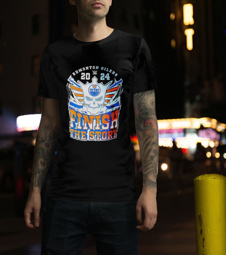 Edmonton Oilers Cody Rhodes Finish The Story 2024 T-Shirt