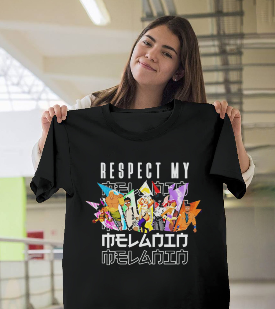 Respect My Melanin Anime Diverse Characters Ensemble T-Shirt