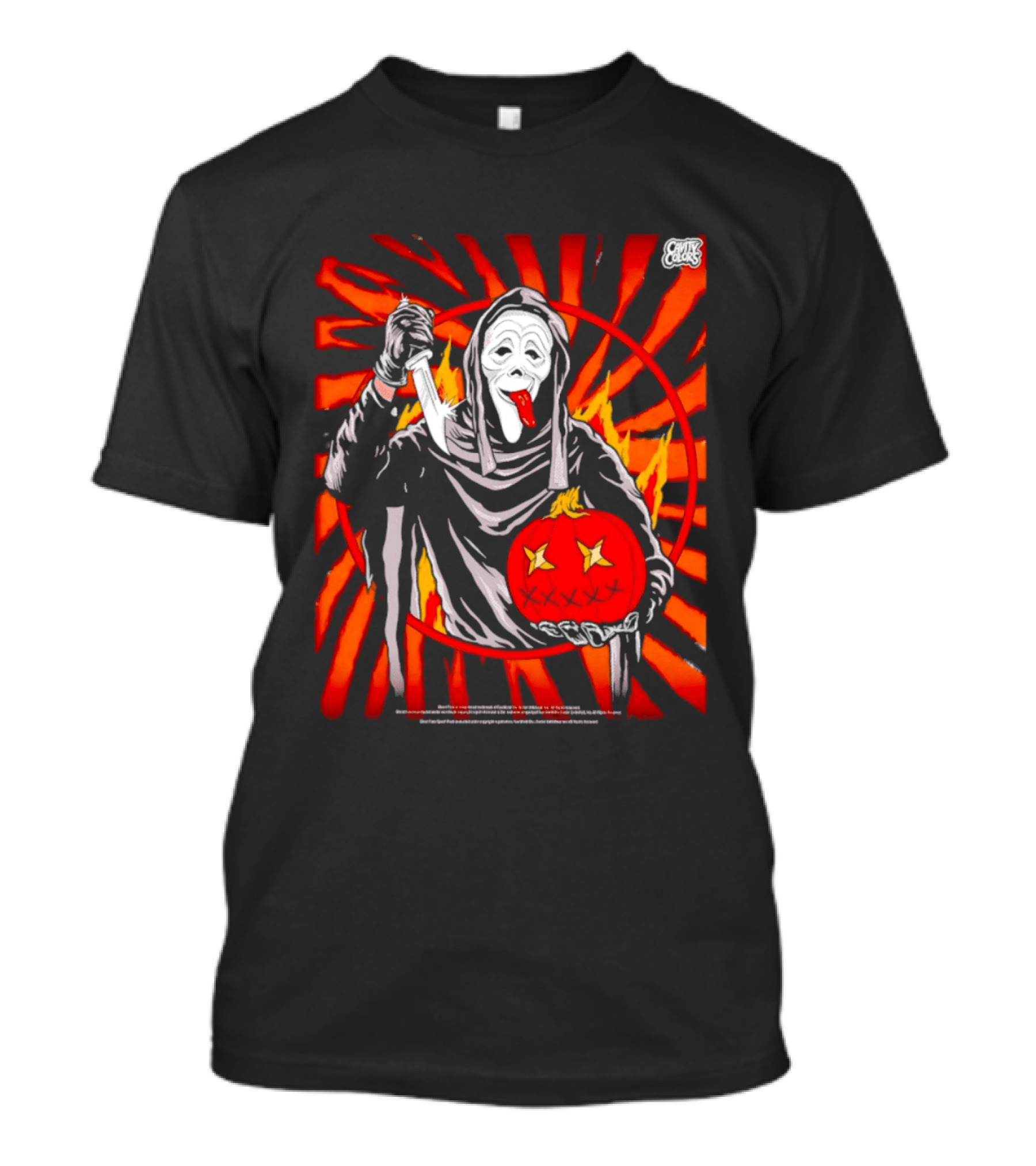Ghost Face Creepy Carver Halloween Spoof T-Shirt