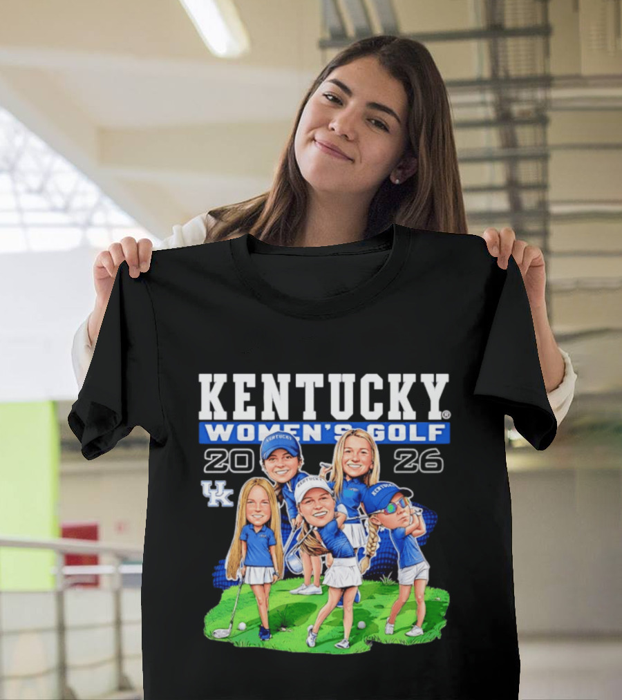 Kentucky Wildcats Women's Golf 2026 Caricature Team Players T-Shirt