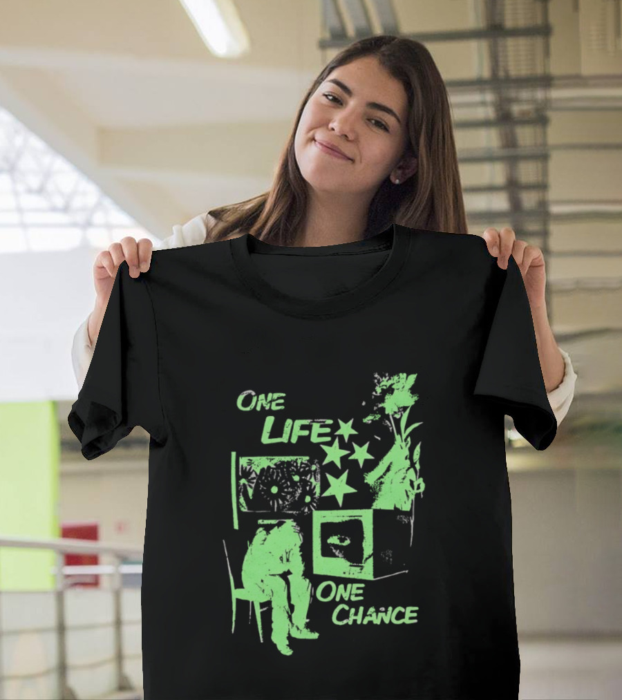 One Life One Chance Stars And Nature With Seated Figure T-Shirt