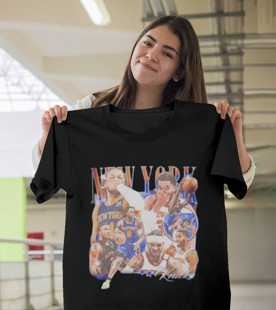 New York Knicks Jalen Brunson NBA Stars Collage T-Shirt