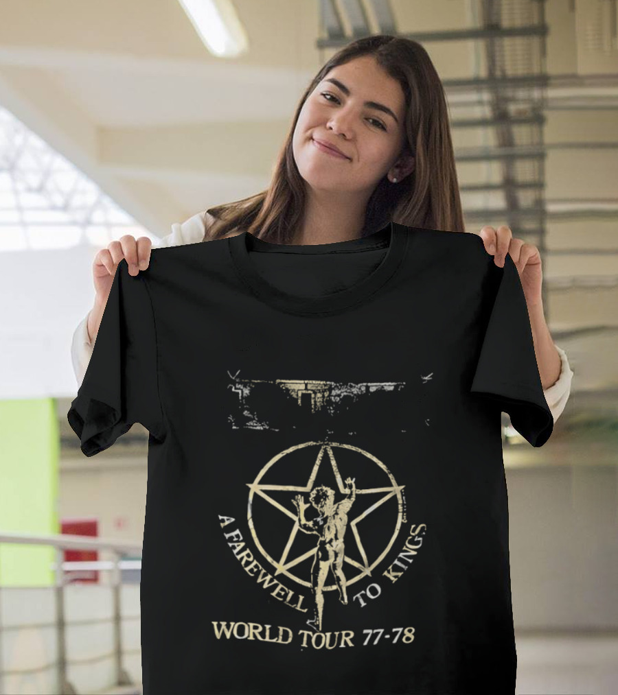 A Farewell To Kings World Tour 77 78 Pentagram T-Shirt