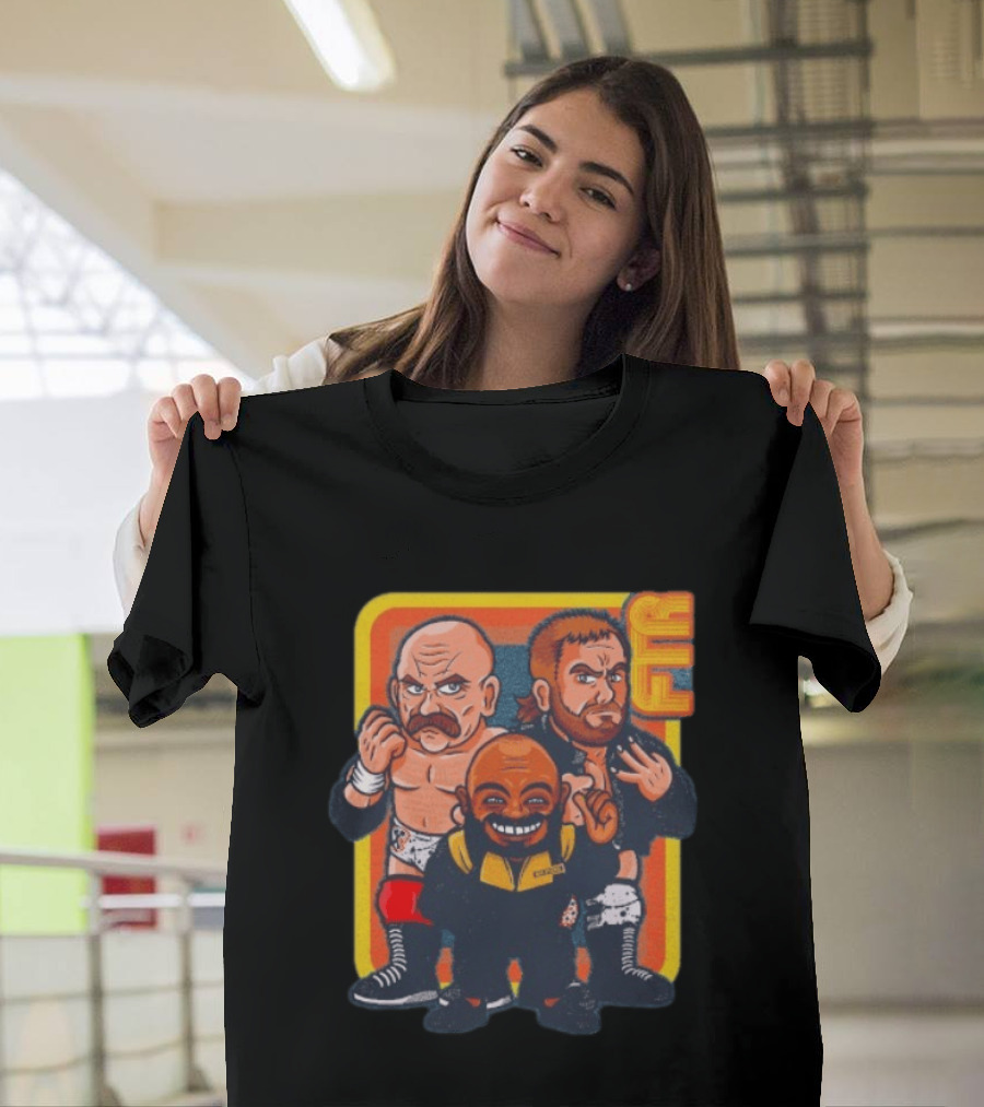 FTR And Stokely Hathaway Cartoon Characters Wrestlers T-Shirt