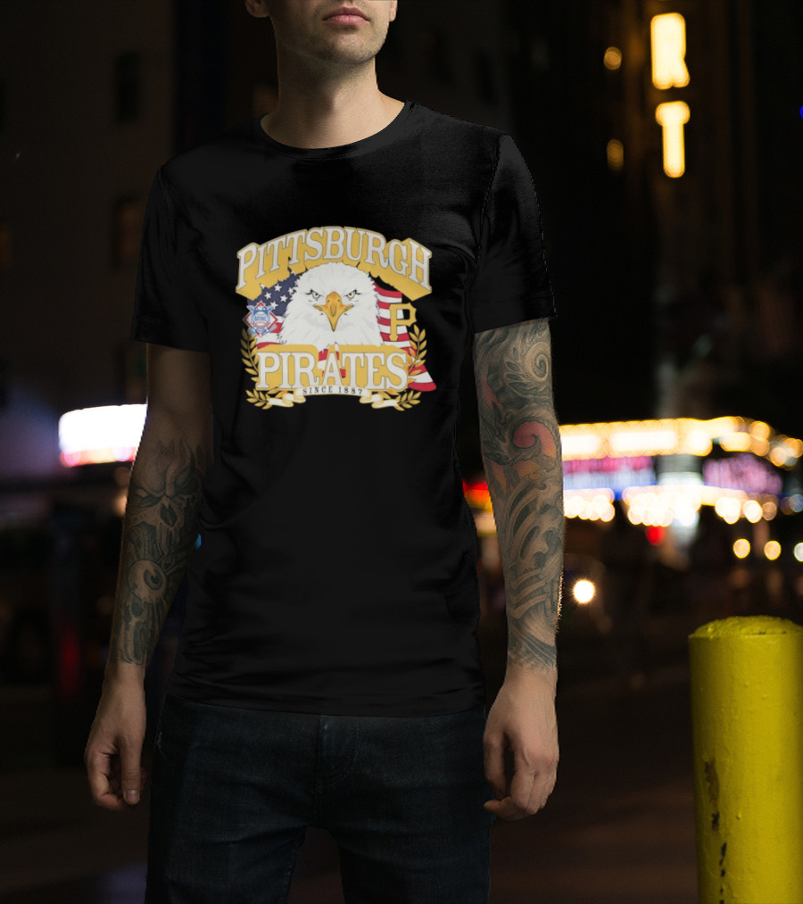 Pittsburgh Pirates National League Eagle America's 250th Anniversary Celebration T-Shirt