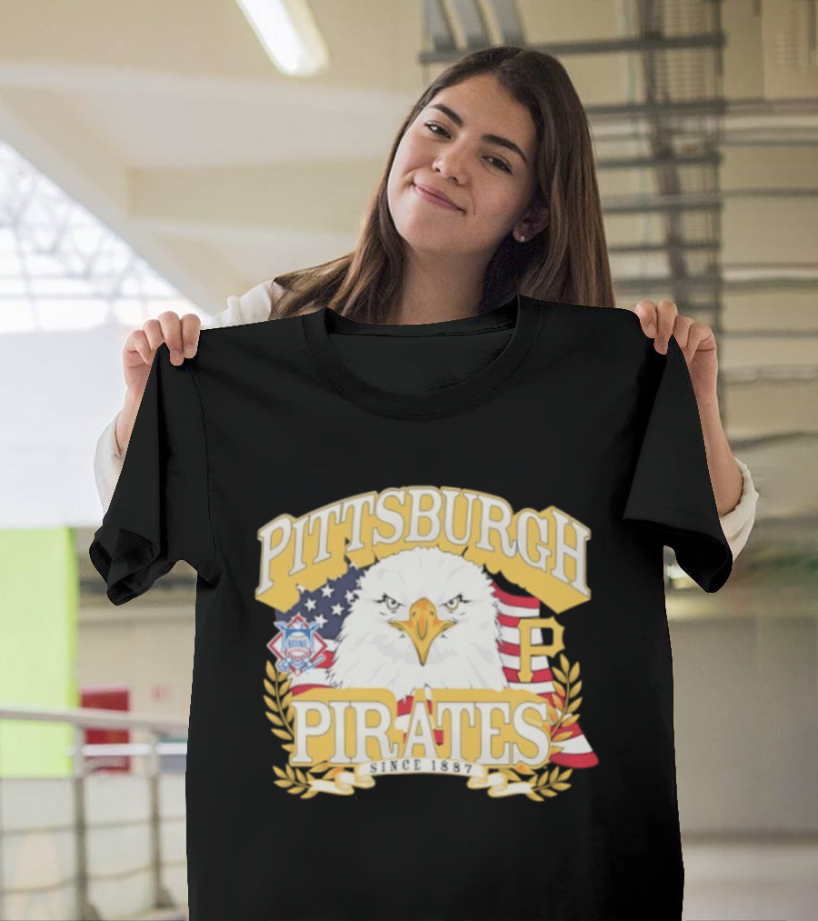Pittsburgh Pirates National League Eagle America's 250th Anniversary Celebration T-Shirt
