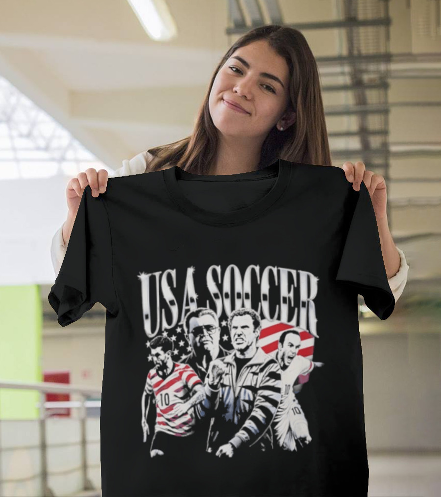 USA Soccer 2026 Red And White Stripes With Stars T-Shirt